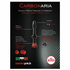 Paire De Valves Tubeless Presta En Carbone Carbonaria Barbieri -VTT-BMX Soldes Carbonaria AD CARB45 1024x1024 35 flyer