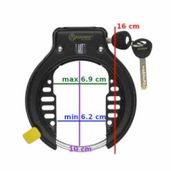 Antivol De Cadre Fer à Cheval Certifié ART Mega Lock Auvray -VTT-BMX Soldes antivol de cadre fer a cheval certifie art mega lock auvray full 3