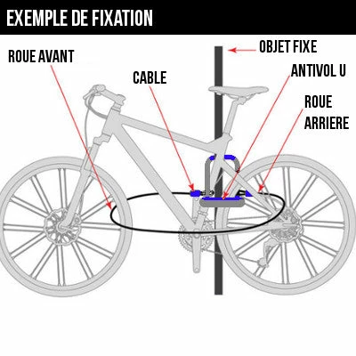 Antivol U Et Câble Avec Alarme Pour Vélo Maxi Oxford 5 Antivol U Et Câble Avec Alarme Pour Vélo Maxi Oxford – Image 3