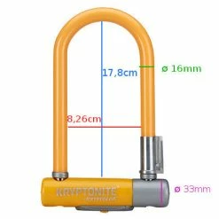 Antivol Vélo Kryptolok Mini 7 Orange - Kryptonite -VTT-BMX Soldes antivol velo kryptolok mini 7 orange kryptonite full 6