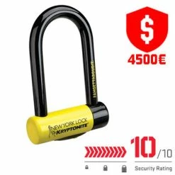 Antivol Vélo U à Clé New York Fahgettaboudit Mini Kryptonite -VTT-BMX Soldes antivol velo u a cle new york fahgettaboudit mini kryptonite full