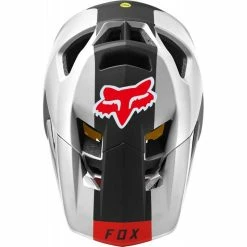 Casque Fox Proframe BLOCKED Black White -VTT-BMX Soldes casque fox proframe blocked black white 3