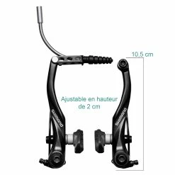Etrier De Frein V-brake Noir BR-T4000 Shimano -VTT-BMX Soldes etrier frein v brake br t4000 shimano 4