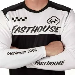 Maillot Fasthouse Alloy Block Blanc Noir -VTT-BMX Soldes maillot fasthouse alloy block white black 3