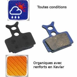 Brakco Plaquette Organique Frein à Disque Vélo Formula, Mega One, R1, R -VTT-BMX Soldes plaquette organique frein a disque velo formula mega one r1 r full 4