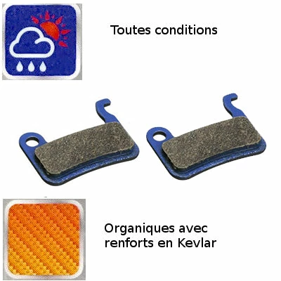 Brakco Plaquettes Organiques Kevlar Pour Frein à Disque De Vélo XTR 5 Brakco Plaquettes Organiques Kevlar Pour Frein à Disque De Vélo XTR – Image 3
